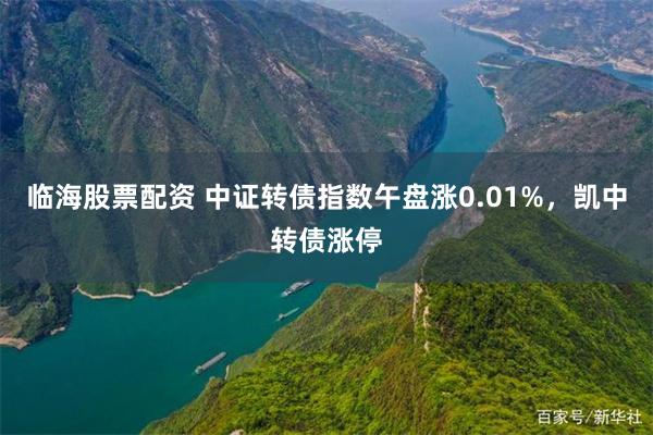 临海股票配资 中证转债指数午盘涨0.01%，凯中转债涨停