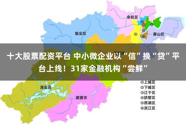 十大股票配资平台 中小微企业以“信”换“贷”平台上线！31家金融机构“尝鲜”